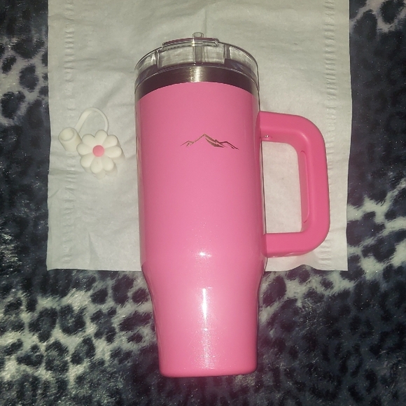 Pink Tumbler with Flower Straw - Picture 8 of 8